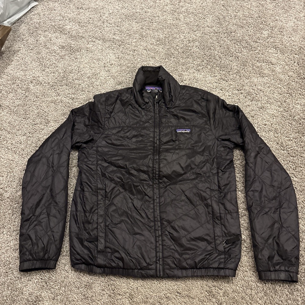 Women's Patagonia Lightweight Radalie Bomber Quilted Puffer Jacket Black XS